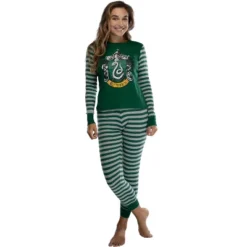 Harry Potter Hogwart's House Crest Tight Fit Adult Cotton Women's Pajama Set -Pure Wear Store GUEST ec529deb 9b91 4378 85c6 e5978e59e8da
