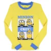 Despicable Me Boys' Minions Crew Bob Stuart Phil Kevin Sleep Pajama Set Yellow