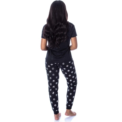 Marvel Women's Avengers Silver Foil Logo 2 Piece Jogger Pajama Set Black 3 Marvel Women's Avengers Silver Foil Logo 2 Piece Jogger Pajama Set Black - Image 3