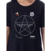 Supernatural Womens' Join The Hunt Pentagram Nightgown Sleep Pajama Shirt Black