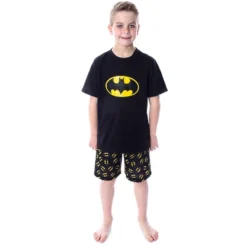 DC Comics Big Boys' Batman Logo Short Sleeve Shirt Pajama Short Set Black -Pure Wear Store GUEST f106fdcd 0d60 4269 bff6 34221357fa20