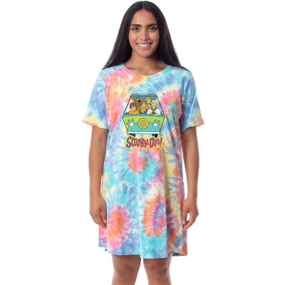 Scooby-Doo Womens' The Gang Mystery Machine Nightgown Sleep Pajama Shirt Multicolored 3 Scooby-Doo Womens' The Gang Mystery Machine Nightgown Sleep Pajama Shirt Multicolored - Image 3