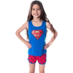 Dc Comics Girls' Superman Classic Logo Racerback Tank Shorts Pajama Set Superman Logo -Pure Wear Store GUEST f65d8e3d 7698 42b2 8d09 6d1cea96a10a