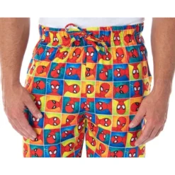 Marvel Men's Spiderman Portrait Grid Print Sleep Lounge Pajama Pants Ultimate Spider-Man