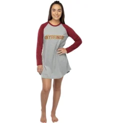 Juniors Harry Potter Hogwarts Houses Pajama Nightgown Raglan Sleep Shirt -Pure Wear Store GUEST f7f01a00 4283 4322 a161 a836b0a8ba36