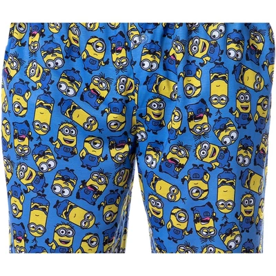 Despicable Me Mens' Minions 1 In A Minion Raglan Sleep Pajama Set Multicolored 3 Despicable Me Mens' Minions 1 In A Minion Raglan Sleep Pajama Set Multicolored - Image 3
