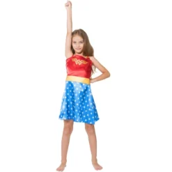 DC Comics Little Girls Wonder Woman Costume Pajama Nightgown Multi