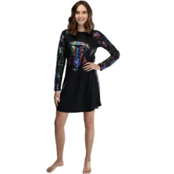 Harry Potter Juniors' Hogwarts Rainbow Hologram Raglan Nightgown Pajama -Pure Wear Store GUEST fb21a193 cebc 4600 ada7 ea4f7efe8e70