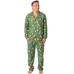 Elf The Movie Mens' Film OMG! Santa! I Know Him! Sleep Pajama Set Green -Pure Wear Store GUEST fba3c5eb a428 4cc9 9aa9 dff2b6f49d1f