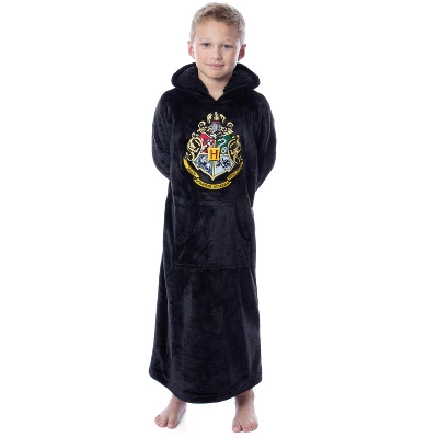 Harry Potter Hogwarts Costume Kids Wearable Blanket Pullover Robe Black 1 Harry Potter Hogwarts Costume Kids Wearable Blanket Pullover Robe Black