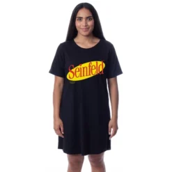 Seinfeld Womens' TV Show Logo Icon Nightgown Sleep Pajama Shirt Black 5 Seinfeld Womens' TV Show Logo Icon Nightgown Sleep Pajama Shirt Black -Pure Wear Store GUEST fe07140a c7e4 4ddb 8cf1 043b4b44b046