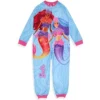 Barbie Girls' Mermaid Brooklyn And Malibu Footless Sleeper Pajama For Kids Blue